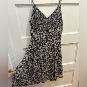 No Comment - Black with sheer Floral Dress